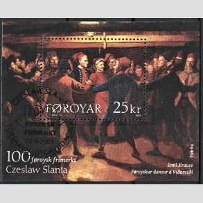 FRIM�RKER F�R�ERNE | 2003 | AFA 464 | Dans i r�gstue - Miniark flerfarvet - Stemplet