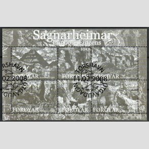 FRIM�RKER F�R�ERNE | 2008 | AFA 624 | Sagnverdener - Miniark flerfarvet - Stemplet