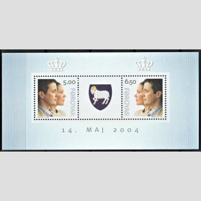 FRIM�RKER F�R�ERNE | 2004 | AFA 487-88 | Kongeligt bryllup - Miniark flerfarvet - Postfrisk