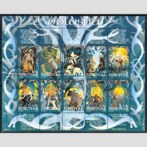 FRIM�RKER F�R�ERNE | 2003 | AFA 428-37 | V�lvens sp�dom - Miniark flerfarvet - Stemplet