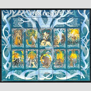 FRIM�RKER F�R�ERNE | 2003 | AFA 428-37 | V�lvens sp�dom - Miniark flerfarvet - Postfrisk