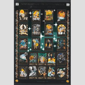 FRIM�RKER F�R�ERNE | 2001 | AFA 388-93 | Postverk F�roya 25 �r - Sagn og Myter - Miniark flerfarvet - Postfrisk (i den originale mappe)