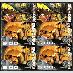 FRIM�RKER F�R�ERNE | 2003 | AFA 438,439 | Vagartunnelen. - 5,00 + 5,00 kr. flerfarvet i 4-blokke - Postfrisk