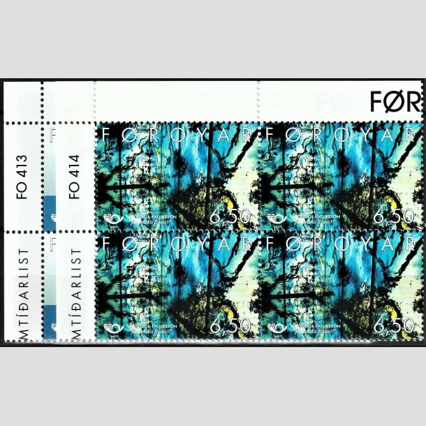 FRIMRKER FRERNE | 2002 | AFA 415,416 | Norden frimrker - 5,00 + 6,00 kr. flerfarvet i marginal 4-blokke - Postfrisk