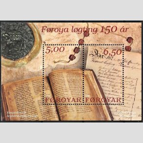 FRIM�RKER F�R�ERNE | 2002 - AFA 417-18 - Lagtinget 150 �r. - Miniark flerfarvet - Postfrisk