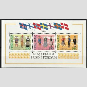 FRIMRKER FRERNE | 1983 - AFA 84-87 - Nordens hus - Miniark flerfarvet - Postfrisk