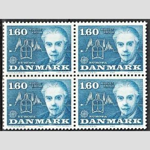 FRIMRKER DANMARK | 1980 - AFA 696 - Europamrker - 1,60 Kr. bl i 4-blok - Postfrisk