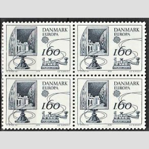 FRIMRKER DANMARK | 1979 - AFA 683 - Europamrker - 1,60 Kr. bl i 4-blok - Postfrisk