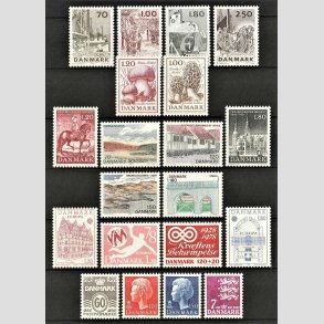 FRIMRKER DANMARK | 1978 - AFA 651-670 - Postfrimrker - Komplet rgang 1978 i hovednumre - Postfrisk