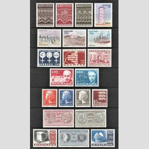 FRIMRKER DANMARK | 1980 - AFA 693-713 - Postfrimrker - Komplet rgang 1980 i hovednumre - Postfrisk