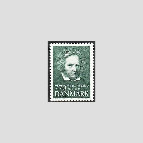 FRIMRKER DANMARK | 1989 - AFA 945 - B. S. Ingemann - 7,70 Kr. grn - Postfrisk