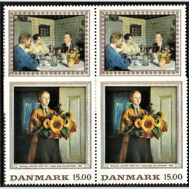 FRIMRKER DANMARK | 1996 - AFA 1131,1132 - P.S Kryer - 10,00 + 15,00 Kr. flerfarvet i par - Postfrisk