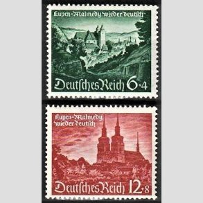 FRIM�RKER TYSK RIGE: 1940 | AFA 743,744 | Genforening - 6 + 12 pf. + (4,8 pf.) - Postfrisk