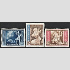 FRIM�RKER TYSK RIGE: 1942 | AFA 815-17 | Europ�isk postforening - 3 - 12 pf. + (7-38) pf. - Postfrisk
