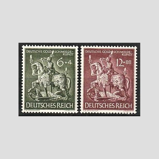 FRIMRKER TYSK RIGE: 1943 | AFA 855,856 | Guldsmedekunst - 6 + 12pf. + (4 og 88 pf.) - Postfrisk