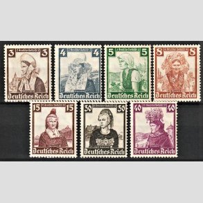 FRIM�RKER TYSK RIGE: 1935 | AFA 583-90 | N�dhj�lp - 3 - 40 pf. (7 m�rker fra serien) - Postfrisk