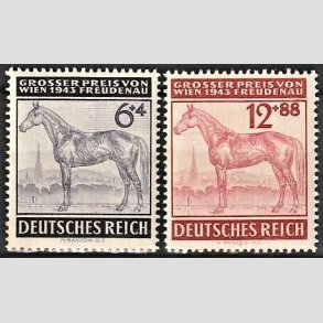 FRIM�RKER TYSK RIGE: 1943 | AFA 852,853 | Wien Derby - 6 + 12 pf. + (4,88 pf.) - Postfrisk