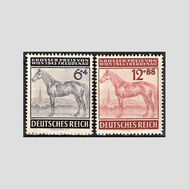 FRIMRKER TYSK RIGE: 1943 | AFA 852,853 | Wien Derby - 6 + 12 pf. + (4,88 pf.) - Postfrisk