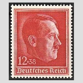 FRIM�RKER TYSK RIGE: 1938 | AFA 659 | Hitlers f�dselsdag. - 12 + 38 pf. - Postfrisk
