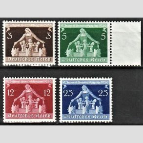 FRIM�RKER TYSK RIGE: 1936 | AFA 612-15 | Kommunalkongres. - 3 - 25 pf. - Postfrisk