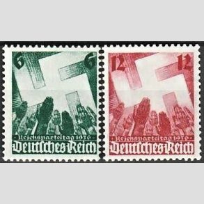 FRIM�RKER TYSK RIGE: 1936 | AFA 627,628 | Partidag. - 6 + 12 pf. - Postfrisk