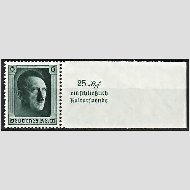 FRIMRKER TYSK RIGE: 1937 | AFA 643 | Adolf Hitler. - 6 + 19 pf. - Postfrisk