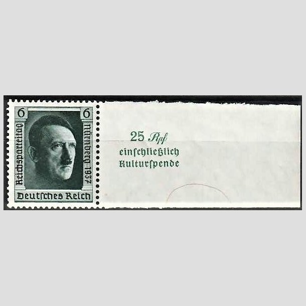 FRIMRKER TYSK RIGE: 1937 | AFA 645 | Adolf Hitler. - 6 + 19 pf. - Postfrisk