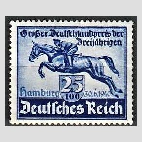 FRIM�RKER TYSK RIGE: 1940 | AFA 741 | Hamburg Derby - 25 + 100pf. - Postfrisk