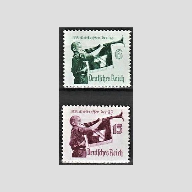 FRIMRKER TYSK RIGE: 1935 | AFA 579,580 | Hitlerungdomsforbundet. - 6 + 15 pf. - Postfrisk