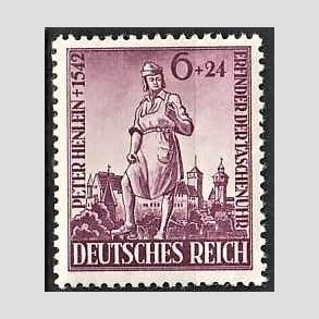 FRIM�RKER TYSK RIGE: 1942 | AFA 814 | Peter Henlein. - 6 + 24 pf. - Postfrisk