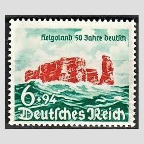 FRIM�RKER TYSK RIGE: 1940 | AFA 745 | Helgoland - 6 + 94 pf. - Postfrisk
