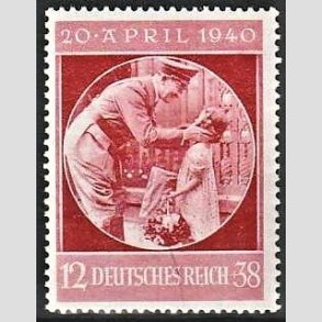 FRIM�RKER TYSK RIGE: 1940 | AFA 739 | Hitlers 51 �rs f�dselsdag - 12 + 38 pf. - Postfrisk