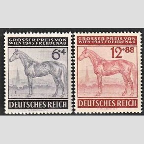 FRIM�RKER TYSK RIGE: 1943 | AFA 852,853 | Wien Derby - 6 + 12 pf. + (4,88 pf.) - Postfrisk