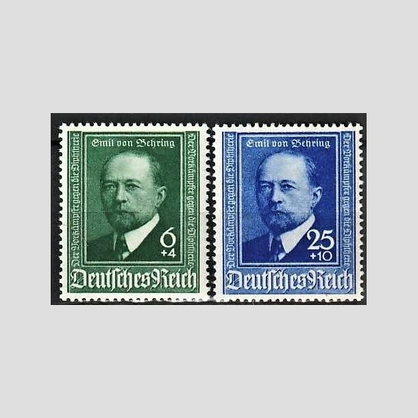 FRIMRKER TYSK RIGE: 1940 | AFA 755,756 | Emil von Behring. - 6 + 25 pf. + (4,10 pf.) - Postfrisk