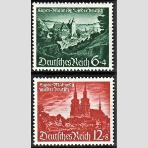 FRIM�RKER TYSK RIGE: 1940 | AFA 743,744 | Genforening - 6 + 12 pf. + (4,8 pf.) - Postfrisk