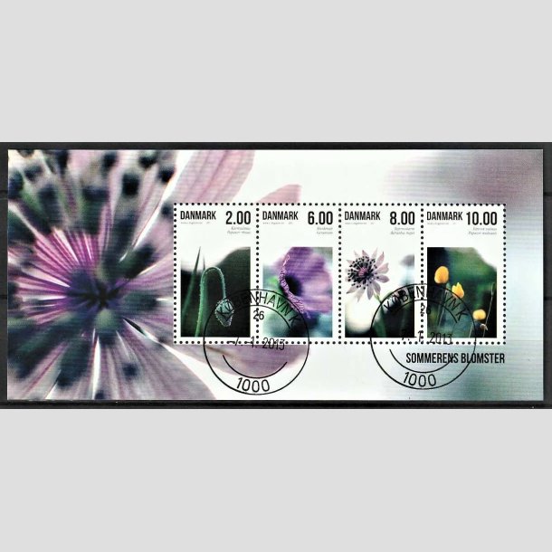 FRIMRKER DANMARK | 2011 - AFA 1667A - Sommerens blomster - Miniark 26,00 Kr. flerfarvet - Pragt Stemplet