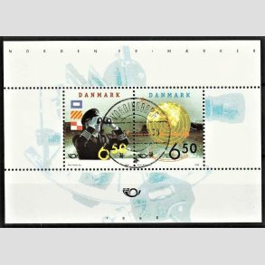 FRIM�RKER DANMARK | 1998 - AFA 1183 - 28 maj S�fart - 13,00 Kr. flerfarvet Miniark - Lux Stemplet