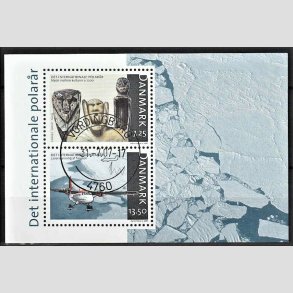 FRIM�RKER DANMARK | 2007 - AFA 1499 - Internationalt polar�r - 20,75 Kr. flerfarvet Miniark - Pragt Stemplet Vordingborg
