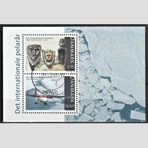 FRIM�RKER DANMARK | 2007 - AFA 1499 - Internationalt polar�r - 20,75 Kr. flerfarvet Miniark - Pragt Stemplet Vordingborg