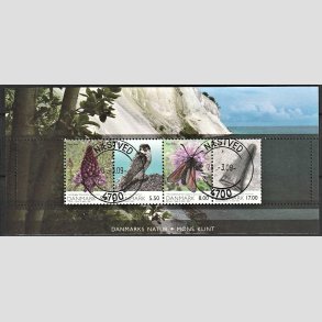 FRIM�RKER DANMARK | 2009 - AFA 1575 - Danmarks natur II - Miniark 35,50 Kr. flerfarvet - Pragt Stemplet N�stved