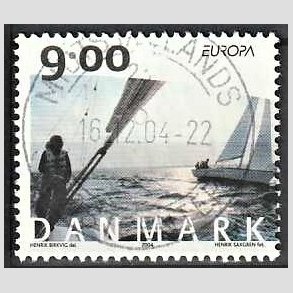 FRIM�RKER DANMARK | 2004 - AFA 1396 - Cykel og sejlerferie - 6,00 Kr. flerfarvet - Pragt Stemplet 