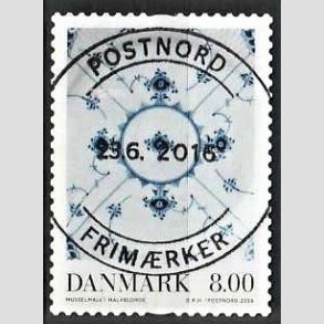 FRIMRKER DANMARK | 2016 - AFA 1874 - Dansk porceln - 8,00 Kr. Muselmalet - Pragt Stemplet 