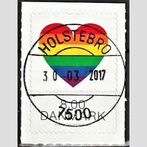 FRIMRKER DANMARK | 2017 - AFA 1899 - Pride. - 8,00 kr. flerfarvet - Pragt Stemplet 