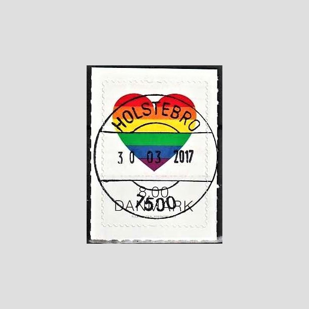 FRIMRKER DANMARK | 2017 - AFA 1899 - Pride. - 8,00 kr. flerfarvet - Pragt Stemplet 