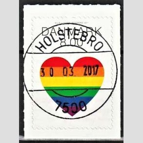 FRIMRKER DANMARK | 2017 - AFA 1900 - Pride. - 8,00 kr. flerfarvet p klip - Pragt Stemplet 