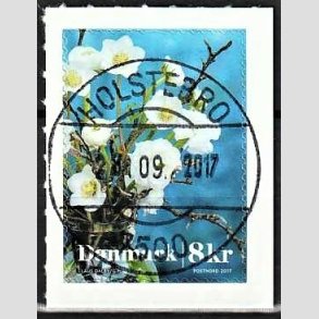 FRIMRKER DANMARK | 2017 - AFA 1920 - Vinterblomster - 8,00 Kr. flerfarvet p klip - Pragt Stemplet Holstebro