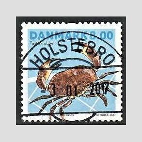 FRIM�RKER DANMARK | 2017 - AFA 1886 - Skaldyr - 8,00 kr. flerfarvet - Pragt Stemplet