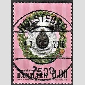 FRIM�RKER DANMARK | 2016 - AFA 1850 - G�rdens dyr - 8,00 Kr. f�r - Pragt Stemplet