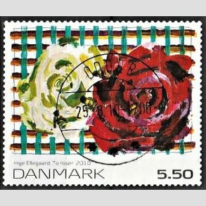 FRIMRKER DANMARK | 2010 - AFA 1630E - Frimrkekunst 14. - 5,50 Kr. flerfarvet - Pragt Stemplet Odder