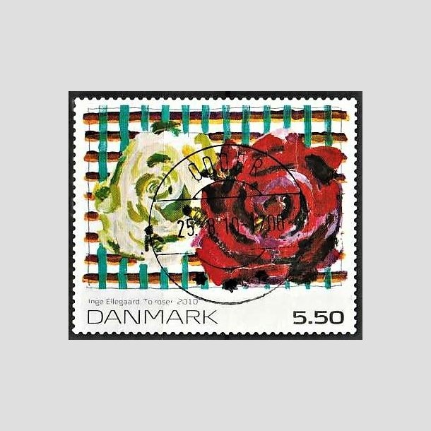 FRIMRKER DANMARK | 2010 - AFA 1630E - Frimrkekunst 14. - 5,50 Kr. flerfarvet - Pragt Stemplet Odder